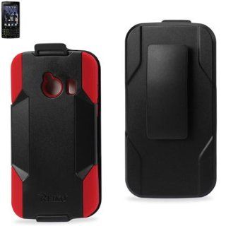 Holster Combo/KICKSTAND Premium Hybrid Case for Huawei M660 black/red (SLCPC09 HWM660BKRD): Cell Phones & Accessories