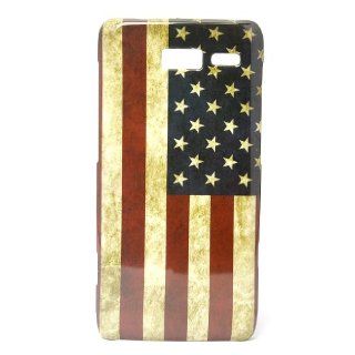 Wall Retro USA Flag Design Hard Skin Case Cover for Motorola Droid RAZR i XT890 / M XT907: Cell Phones & Accessories