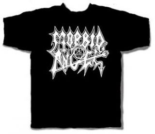 Morbid Angel   White Logo Adult T Shirt: Clothing