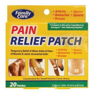Family Care Small Pain Relief Patch 20 Count, Bulk case of 48: Health & Personal Care