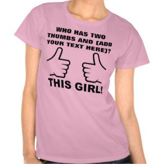 Who Has Two Thumbs Up Personalized Funny T Shirt