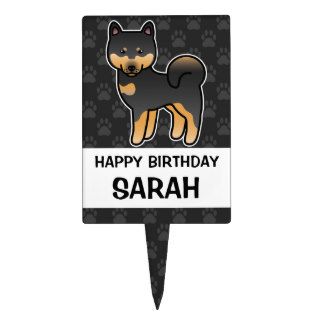 Shiba Inu Black And Tan Cake Toppers