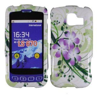 Green Lily Hard Case Cover for LG Optimus S U V LS670: Cell Phones & Accessories