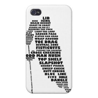 Hockey Player Text Art iPhone Case iPhone 4/4S Cover