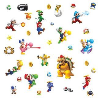 ROOMMATES 673SCS Nintendo Super Mario Peel and Stick Wall Decals   Childrens Wall Decor