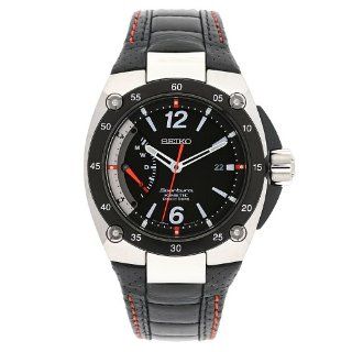Seiko Men's SRG005P2 Sportura Stainless Steel Black Dial Automatic Leather Strap Watch: Sportura: Watches