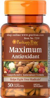 Puritan's Pride Maximum Antioxidant Formula  50 Caplets: Health & Personal Care