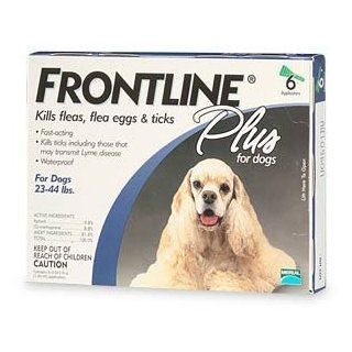 Frontline Plus for dogs 23 44 lbs 6 Doses : Pet Flea Drops : Pet Supplies