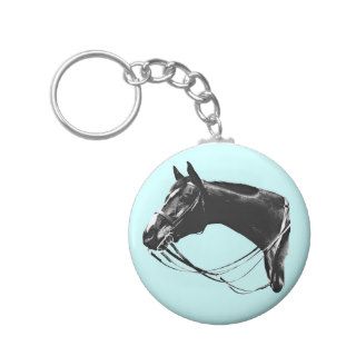 Thoroughbred horse keyring keychains