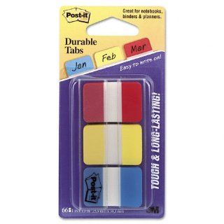 Post it Durable Index Tabs, 1", Assorted Colors, 66/Dispenser MMM686RYB : Office Products