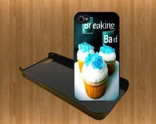 Breaking bad cupcake Custom Case/Cover FOR Apple iPhone 4 4s BLACK Plastic Hard Snap Case for Verison Sprint At&t (WITH FREE SCREEN PROTECTOR ): Cell Phones & Accessories