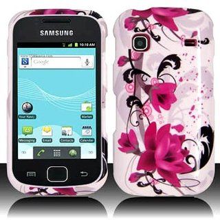 Pink White Flower Hard Cover Case for Samsung Repp SCH R680: Cell Phones & Accessories