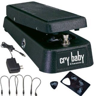 Dunlop GCB95F Classic Wah Guitar Effects Pedal w/Power Adapter, Power Snake Cable, & Picks: Musical Instruments