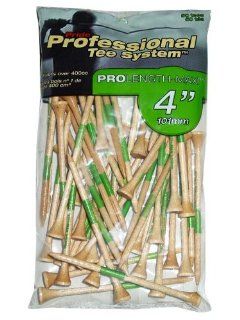 Pride Professional Tee System (4 inch ProLength Max Tee   50 Count Bags (Green on Natural) : Golf Tees : Sports & Outdoors