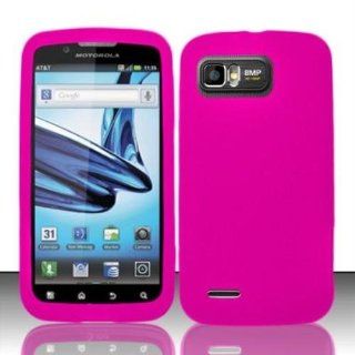 Hot Pink Silicon Case for MOTOROLA Motorola Atrix 2 MB865: Cell Phones & Accessories