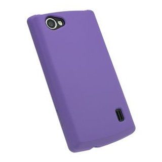 Purple Rubberized Hard Case Cover for LG Optimus M+ MS695: Cell Phones & Accessories