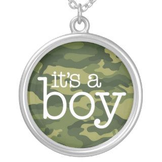 It's A Boy   camo background Custom Jewelry