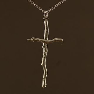 silver rose root cross necklace by anthony blakeney