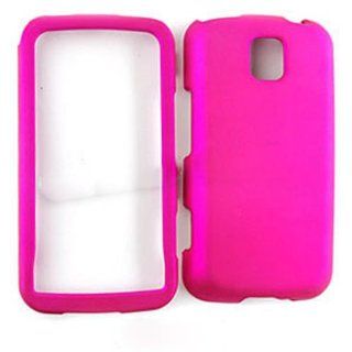 LG OPTIMUS M/C MS 690 NON SLIP HOT PINK MATTE CASE ACCESSORY SNAP ON PROTECTOR: Cell Phones & Accessories