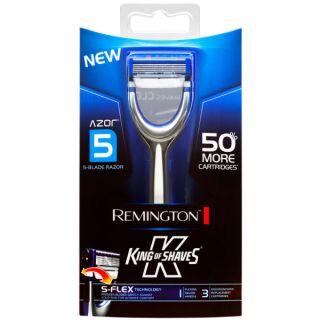 Remington King of Shaves Razor 5 Blade with 15 Replacement Cartridges      Health & Beauty
