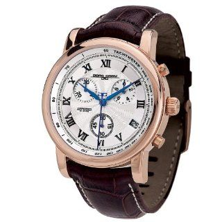 Jorg Gray JG7200 12   Men's Swiss Chronograph Watch, Date Display, Sapphire Crystal, Leather Straps: Watches