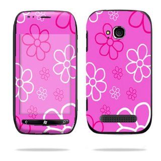 Protective Vinyl Skin Decal Cover for Nokia Lumia 710 4G Windows Phone T Mobile Cell Phone Sticker Skins Flower Power: Cell Phones & Accessories