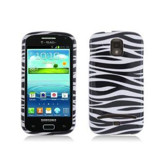 Black White Zebra Stripe Hard Cover Case for Samsung Galaxy S Relay 4G SGH T699 Cell Phones & Accessories