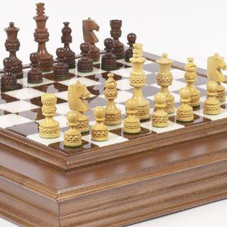 Monte Carlo Deluxe Chessmen & Alabastro Luxury Cabinet Board From Italy: Toys & Games