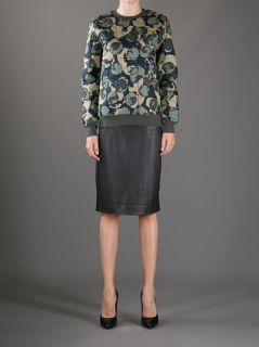 Msgm Quilted Camouflage Sweater