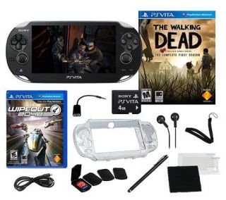 PS Vita The Walking Dead 3G/Wi Fi Game Bundle w/ Accessory Ki —