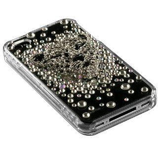 Apple Iphone 4 Iphone 4S White Leopard Crystal 3D Diamante Diamond Protector Cover (with Package) Phone Protector Cover Case (Free Microseven Logo Gift) Cell Phones & Accessories