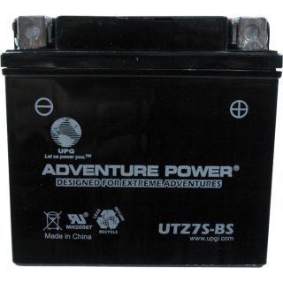 UPG Dry Charge Motorcycle Battery   12V, 6 Amps, Model UTZ7S BS