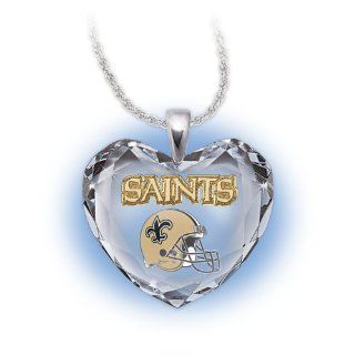 NFL New Orleans Saints Pendant Necklace: Go Saints! by The Bradford Exchange: Jewelry