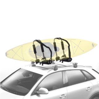 2 Car Roof Top Mounted Kayak Canoe Surf Carrier J Rack : Surfboard Car Racks : Sports & Outdoors