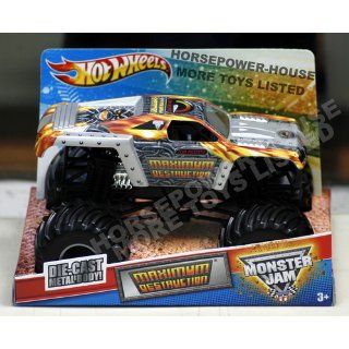1/24 hot wheels monster jam maximum destruction die cast body monster truck: Toys & Games