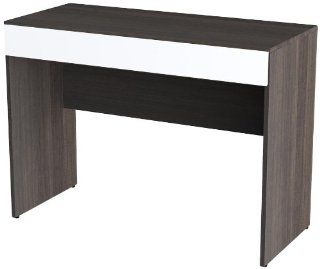 Shop Nexera 221833 Allure Desk with Retractable Shelf, Ebony and White at the  Furniture Store