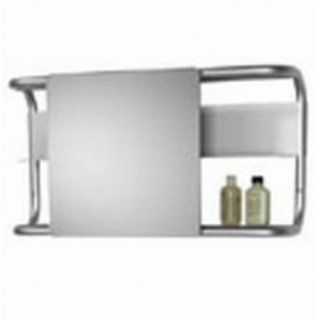 Aeri Rectangular Wall Mount Aluminum Frame with Two Shelves and Sliding Mirror Finish: Red Shelves   Rectangular Medicine Cabinet Mirror