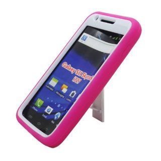 SAM SKYROCKET I727 ARMOR CASE WHITE +HOT PINK 774 with Stan: Cell Phones & Accessories