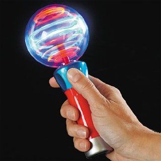 LIGHT UP SPINNING BALL WAND: Toys & Games