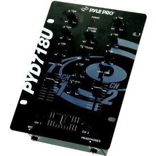 Pyle Pro PYD718U 6 1/2'' 2 Channel Professional Mixer with USB: Musical Instruments