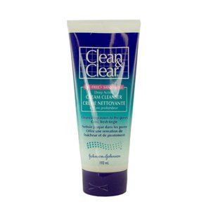 JOHNSON + JOHNSON CLEAN AND CLEAR OIL FREE DEEP ACTION CREAM CLEANSER 6.4 OZ. (UNBOXED) : Facial Cleansing Creams : Beauty