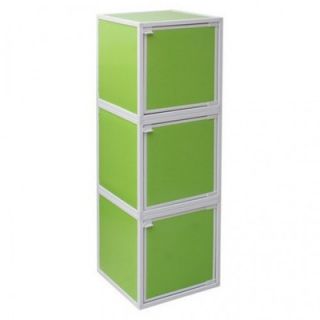 Way Basics 3 Cube Modular Storage Box WB BOX3 Color: Green