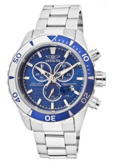 Invicta 12445  Watches,Mens Pro Diver Chronograph Blue Dial Stainless Steel, Chronograph Invicta Quartz Watches