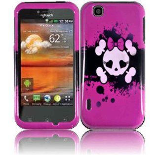Pink Skull Hard Case Cover for T Mobile Mytouch LG Maxx Touch E739: Cell Phones & Accessories