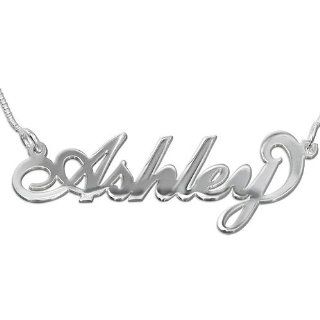 Sterling Silver Personalized Carrie Style Name Necklace   Custom made with any name!: Jewelry