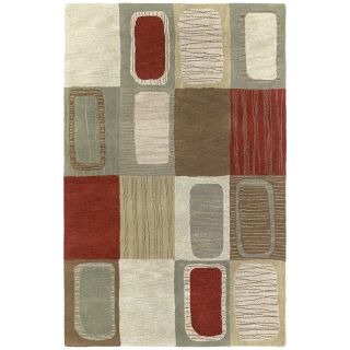 Lawrence Multi Dimensions Hand tufted Wool Rug (76 X 90)