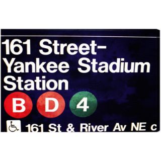 Oliver Gal Yankee Stadium Textual Art on Canvas 10800_24x16/10800_36x24 Size: