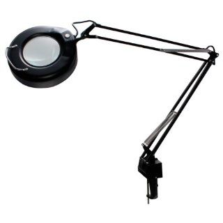 Ledu L745BK Fluorescent Magnifying Swing Arm Clamp Mount Lamp, 42 Reach, Black