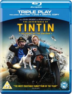 The Adventures of Tintin The Secret of the Unicorn   Triple Play (Blu Ray, DVD and Digital Copy)      Blu ray