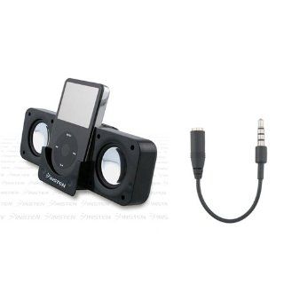 eForCity BLACK Stereo Speaker Dock Compatible with iPhone® iPod Touch® 4 G MP3: Cell Phones & Accessories